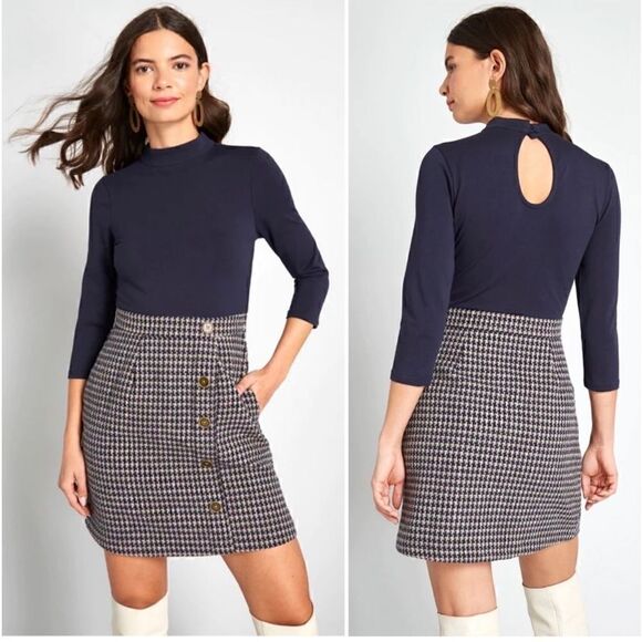 ModCloth Women’s Partners in Poise Twofer Mini Dress - Picture 9 of 11